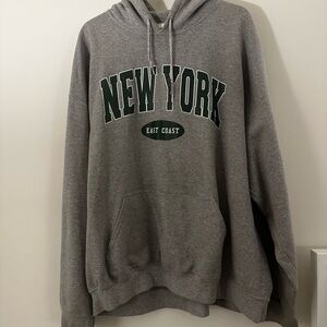 Gray New York Hoodie